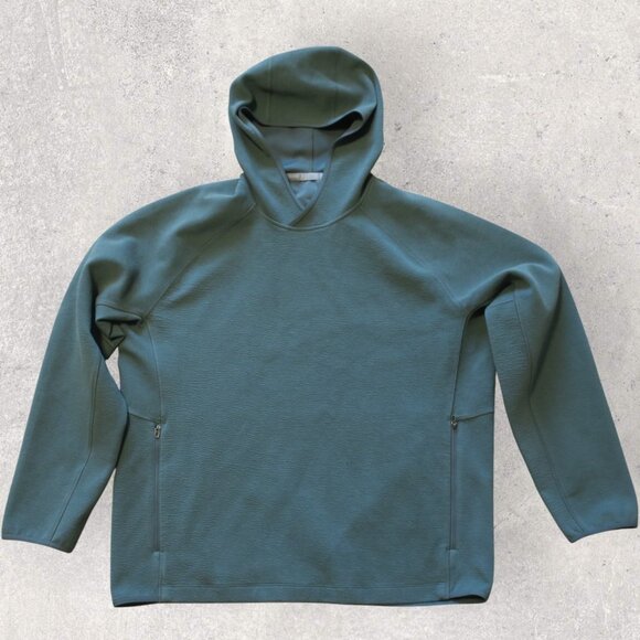 Lululemon Textured Spacer Pullover Hoodie Men’s Large Green Comfort Stretch - Picture 3 of 6